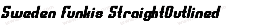 Sweden Funkis StraightOutlined字体转换